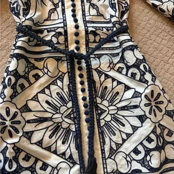 Zimmermann Lyre Embroidered Shirt Dress - Picture 4 of 10